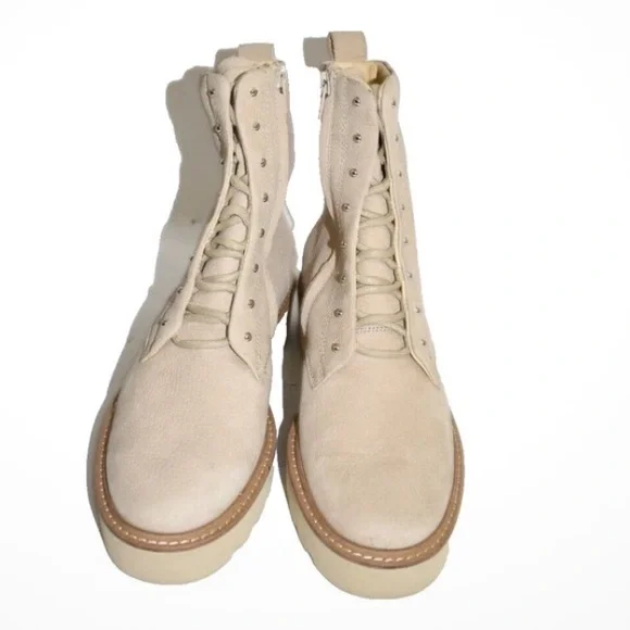 NEW Paul Green Joan Beige Lace-Up Bootie NUBUCK size 3.5 or 6 US